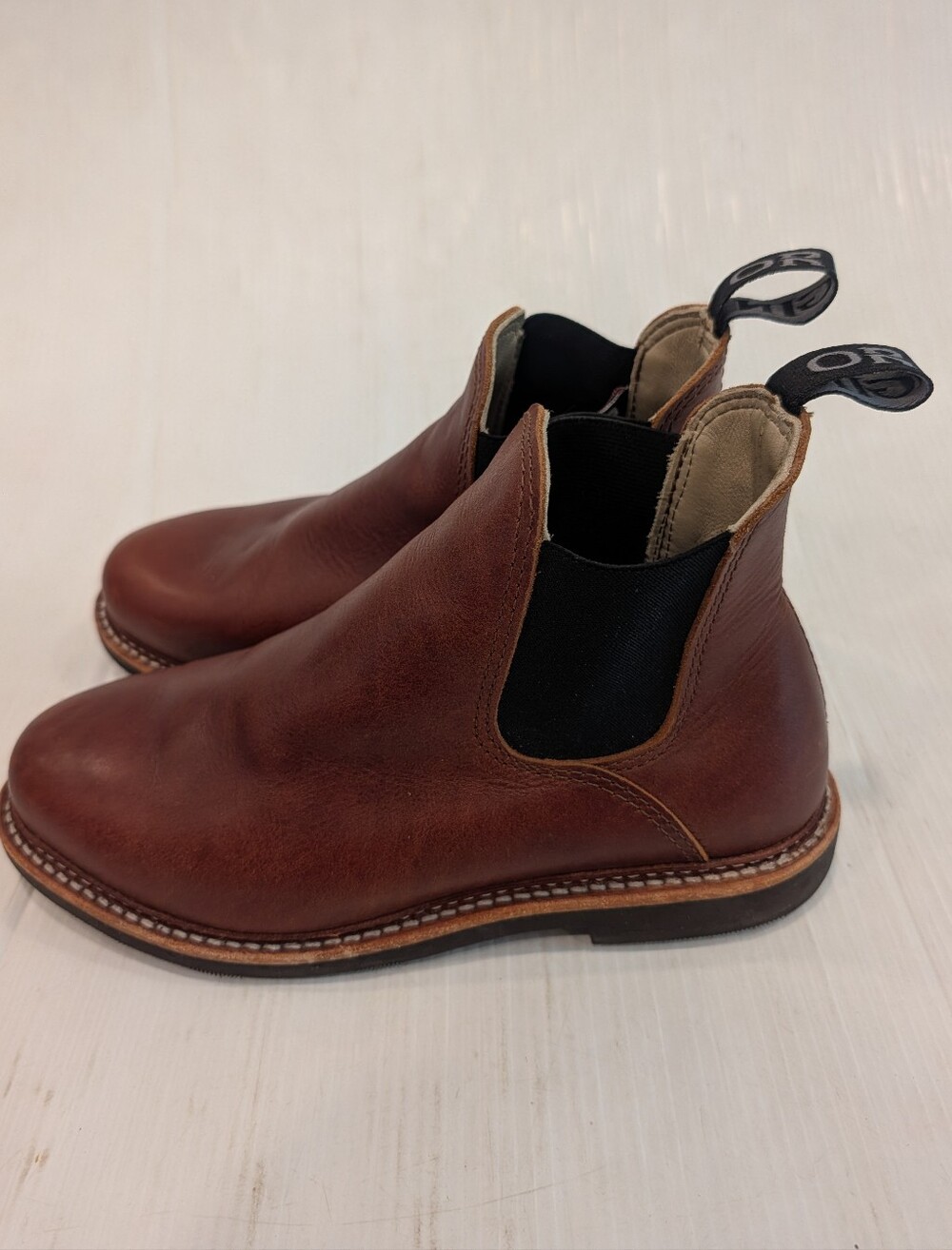 ORIGIN Statesman Brown Leather Chelsea Ankle Boots Vibram Sole Men's Size 8EE - Picture 3 of 11